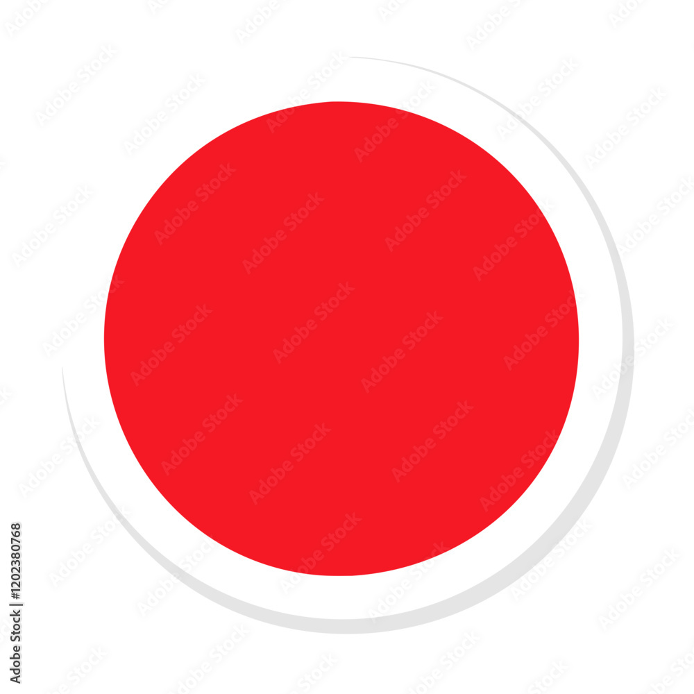 Red circle with white border icon Red circle with white border icon