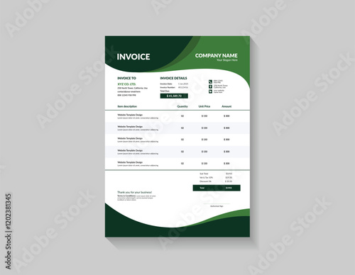Stylish Corporate Invoice Design