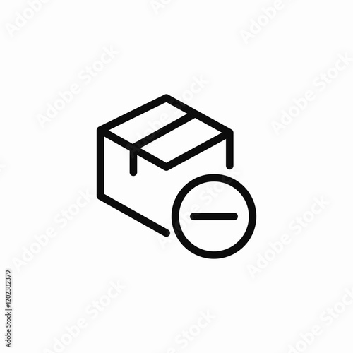 remove package icon sign vector