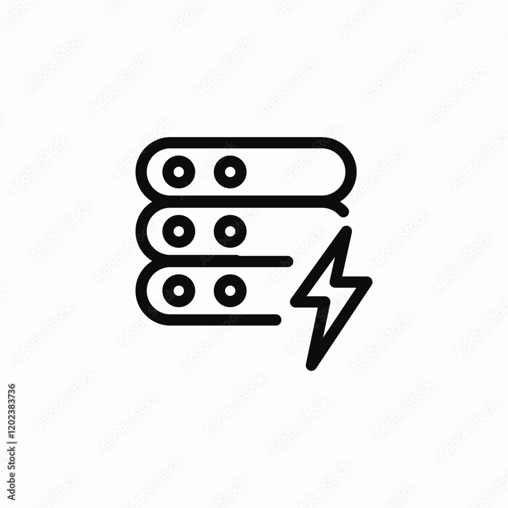 server power icon sign vector server power icon sign vector