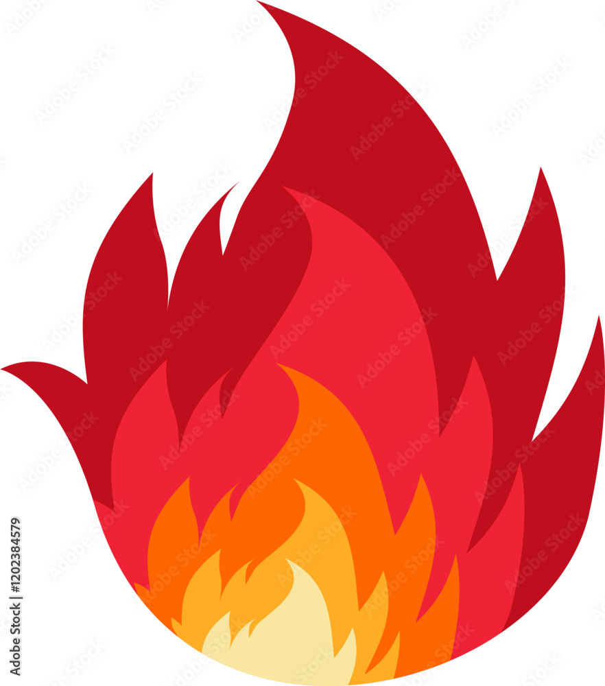 Fototapeta premium Red Fire or Big Hot Flame