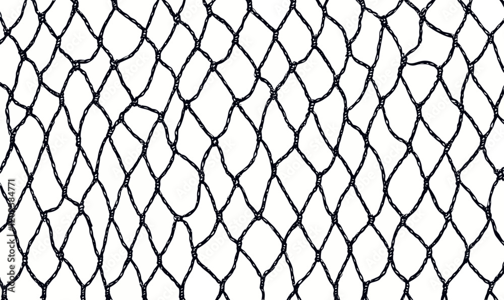 Naklejka premium Seamless Vector Texture of Soccer Goal Mesh Fishnet Pattern for Sports and Design