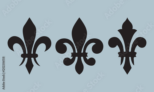 Heraldic symbol fleur de lis art vector illustration Hand drawn lettering phrase, Calligraphy t shirt design, Isolated on white background, Files for Cutting Cricut and Silhouette, EPS 10