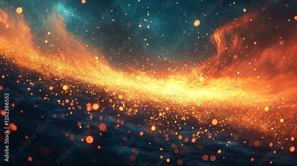 deep space abstract background with glowing flame in vast space deep space abstract background with glowing flame in vast space