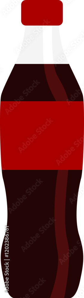 Black bottle cola soda drink illustration