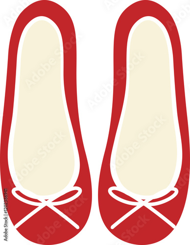 Cute red slippers footwear