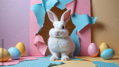 Osterhasenzauber: Bunte Eier und Papier