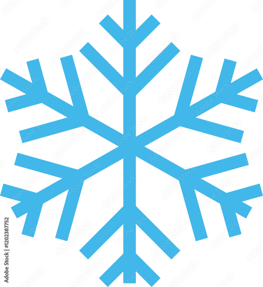Snowflake icon in winter Snowflake icon in winter
