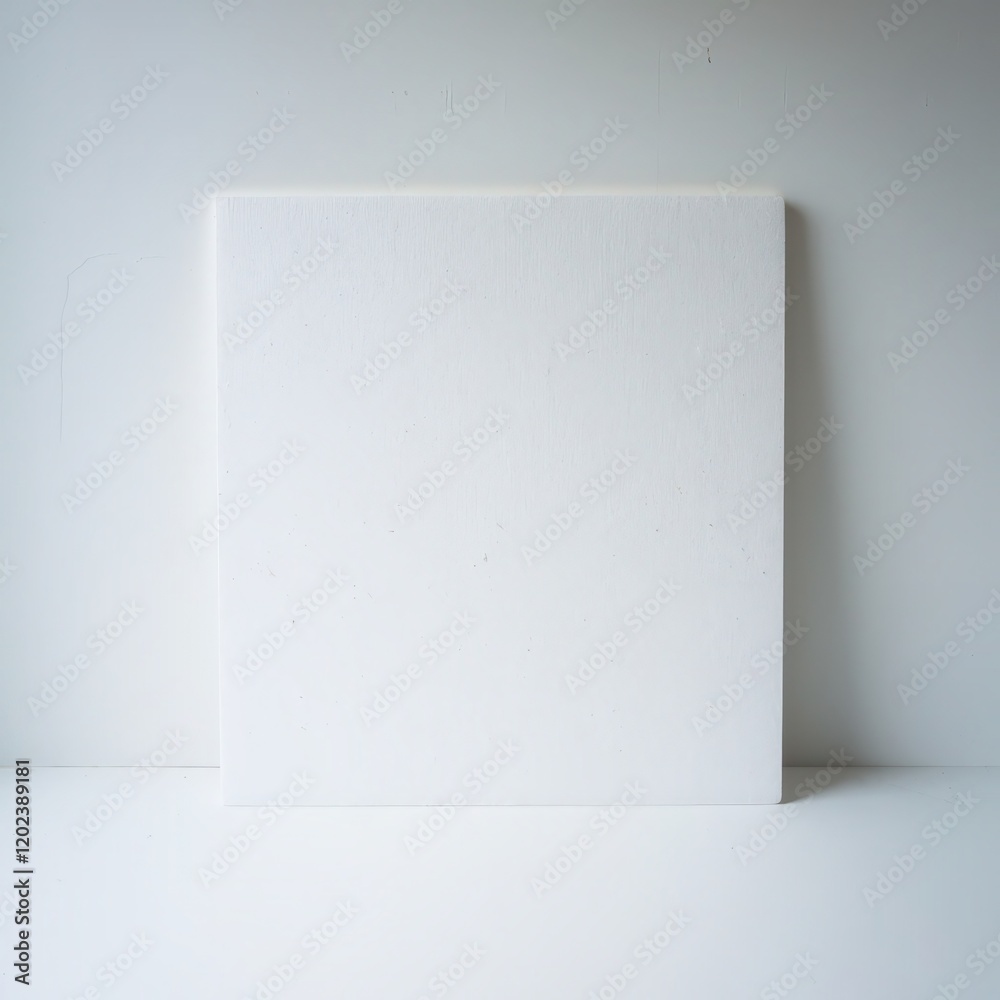 Fototapeta premium White foam board on illuminated studio background