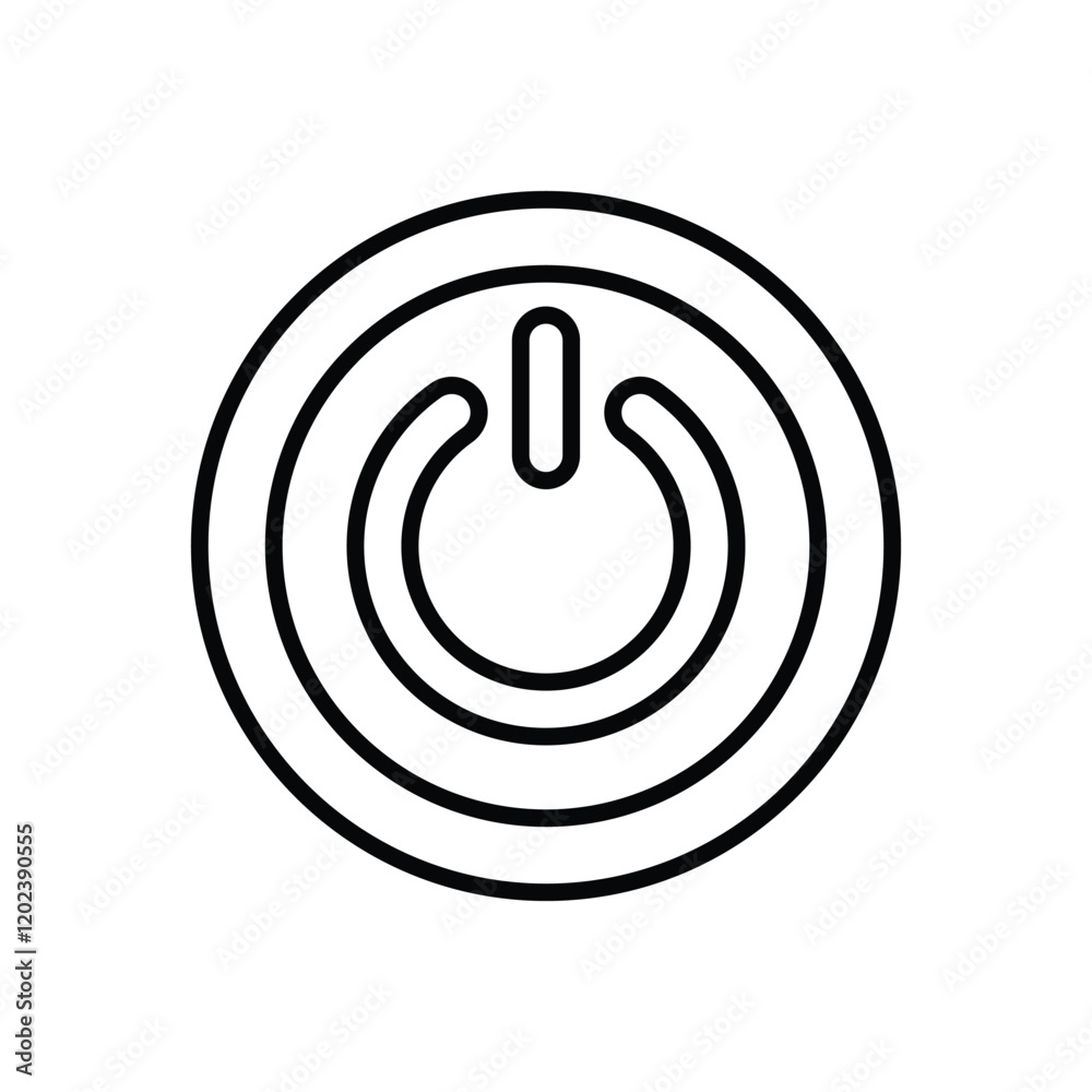 Power vector icon stock illustration Power vector icon stock illustration