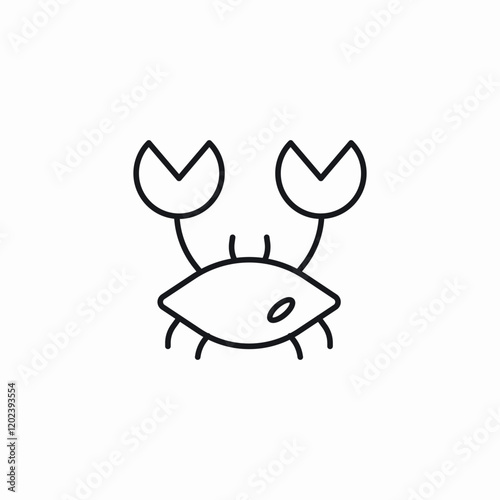 crab claws icon sign vector