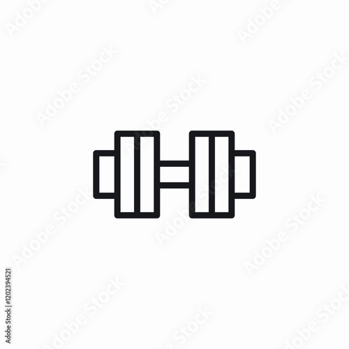 gym dumbells icon sign vector