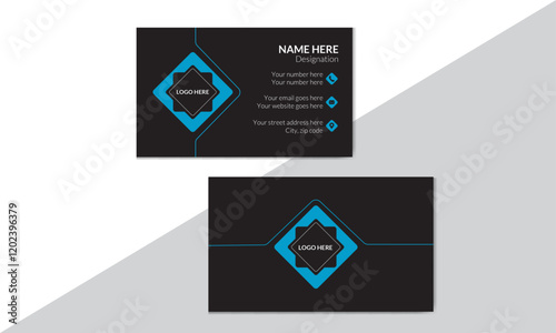 Minimal modern simple business card and name card design for corporate business. 