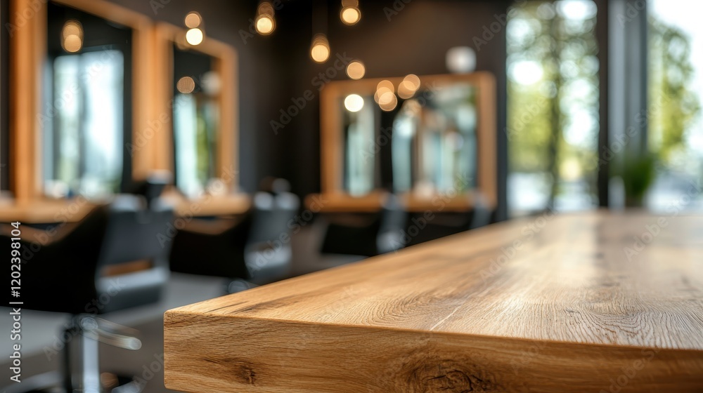 A close-up view highlighting the wooden furniture and mirrors in a contemporary salon, emphasizing the attention to detail and craftsmanship in the salon’s design. A close-up view highlighting the wooden furniture and mirrors in a contemporary salon, emphasizing the attention to detail and craftsmanship in the salon’s design.