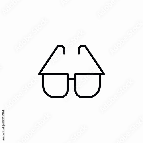 eye glasses icon sign vector