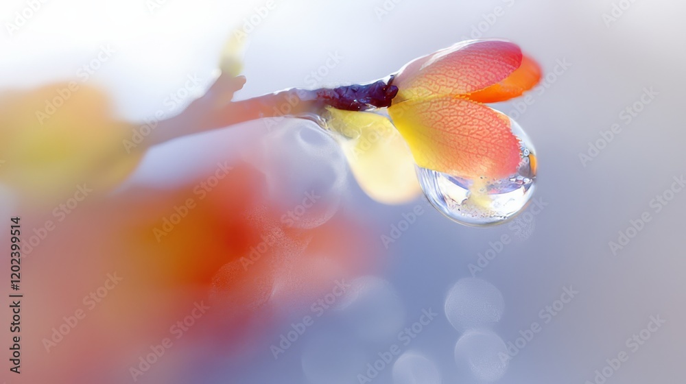 Fototapeta premium Delicate water droplets on vibrant flowers nature high-resolution outdoor close-up beauty in detail