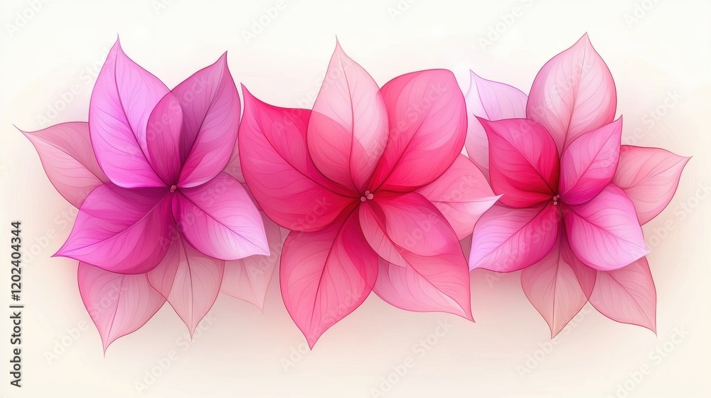 Pink and Purple Abstract Flower Design on a Soft Background Pink and Purple Abstract Flower Design on a Soft Background