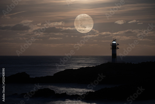 Obraz na płótnie First full moon of the year 2025, the wolf moon!...I can still hear the howls! w salonie