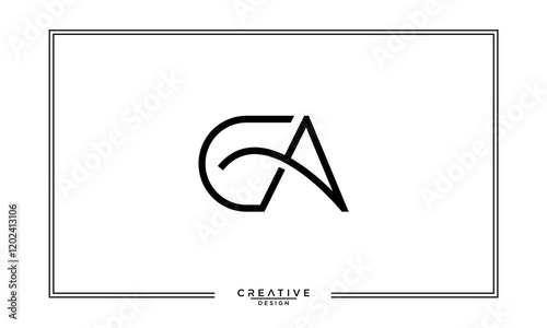 CA, AC, C, A, Abstract Letters Logo Monogram