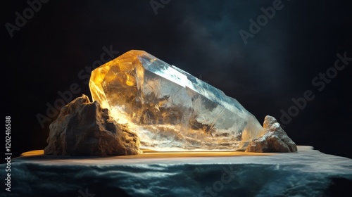 Radiant Crystal on a Stone Base photo