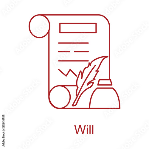 Will Law Icon. Vector Icon Design