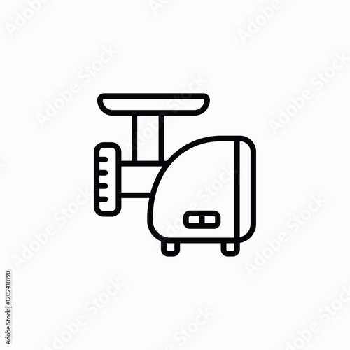 meat grinder icon sign vector