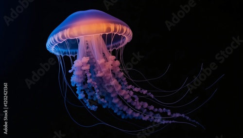 The Ethereal Beauty of a Vibrant Jellyfish