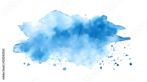 Wallpaper Mural Abstract Blue Watercolor Wash Splashes Texture Torontodigital.ca