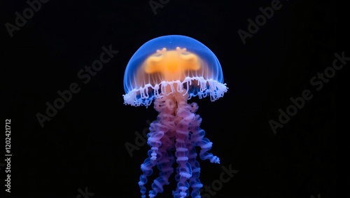 The Ethereal Beauty of a Vibrant Jellyfish