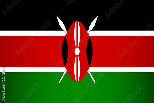 National Flag of Kenya. Vector Symbol