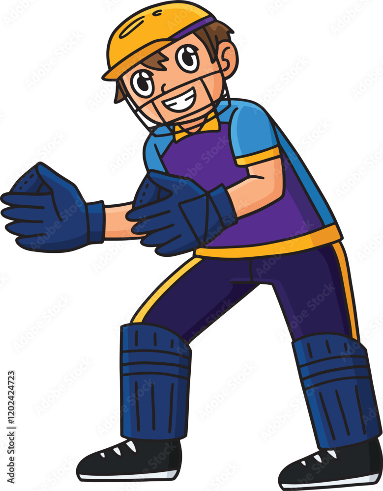 Cricket Wicketkeeper Catching Cartoon Clipart Cricket Wicketkeeper Catching Cartoon Clipart