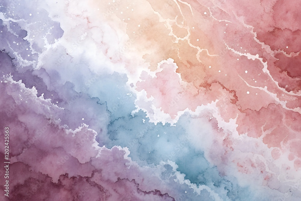 Fototapeta premium Celestial Watercolor Nebula