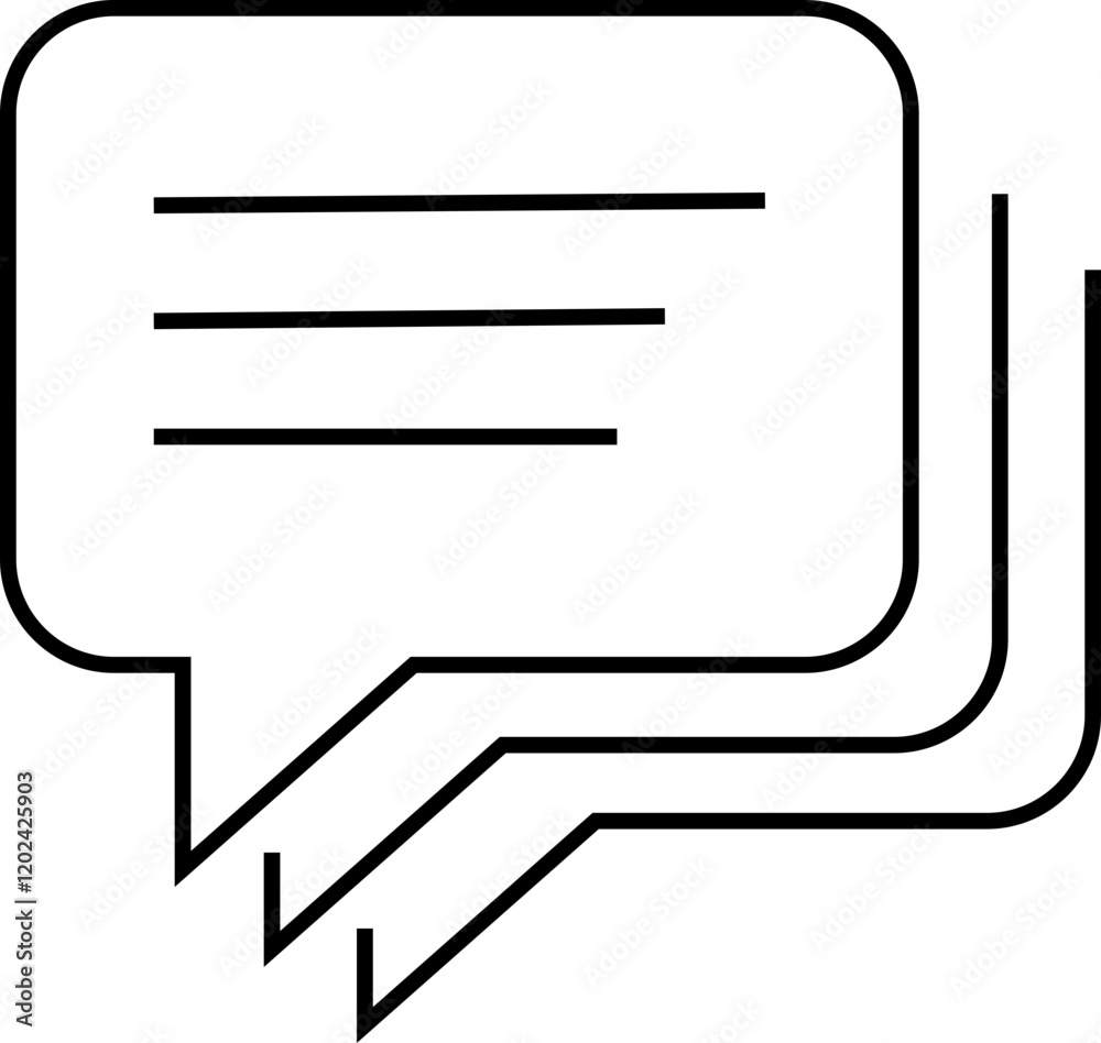 Chat message and Text line icon. Speech bubble symbol. Speech Bubble Collaboration Concept on isolated transparent background. Talk message Bubble chat icon, online communication, Conversation vector. Chat message and Text line icon. Speech bubble symbol. Speech Bubble Collaboration Concept on isolated transparent background. Talk message Bubble chat icon, online communication, Conversation vector.