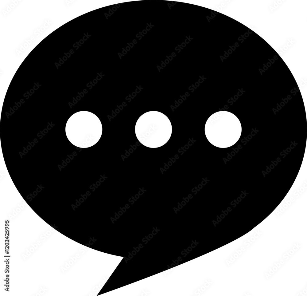 Fototapeta premium Chat message and Text flat icon. Speech bubble symbol. Speech Bubble Collaboration Concept on isolated transparent background. Talk message Bubble chat icon, online communication, Conversation vector.