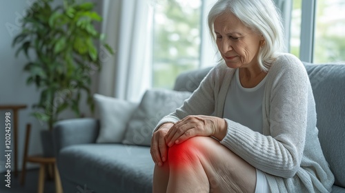 old person with knee pain
