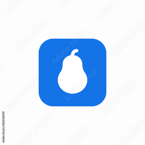 pear fruit icon sign vector