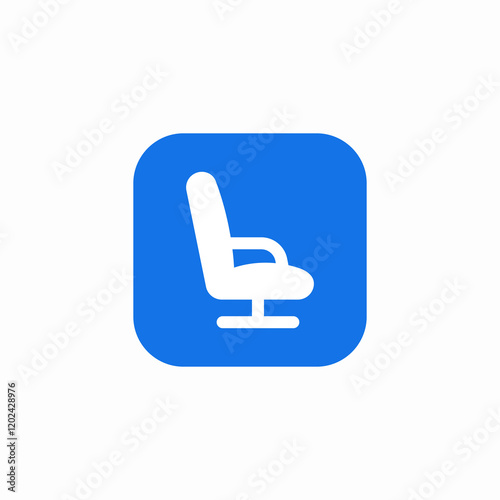 plane passenger seat icon sign vector