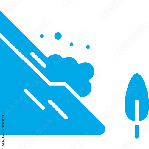 Snow Avalanche icon single vector illustration