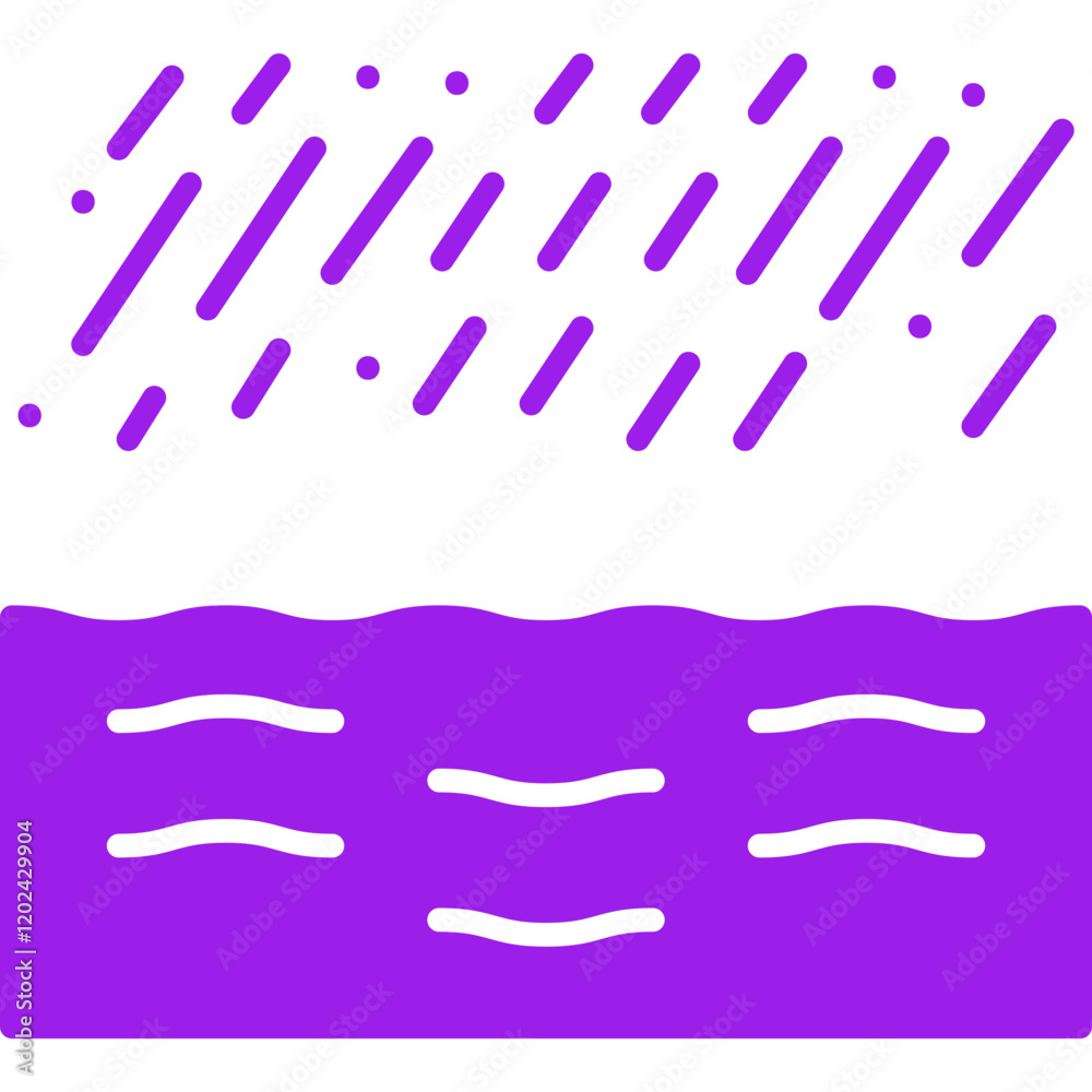 Obraz premium Water Flooding icon single vector illustration