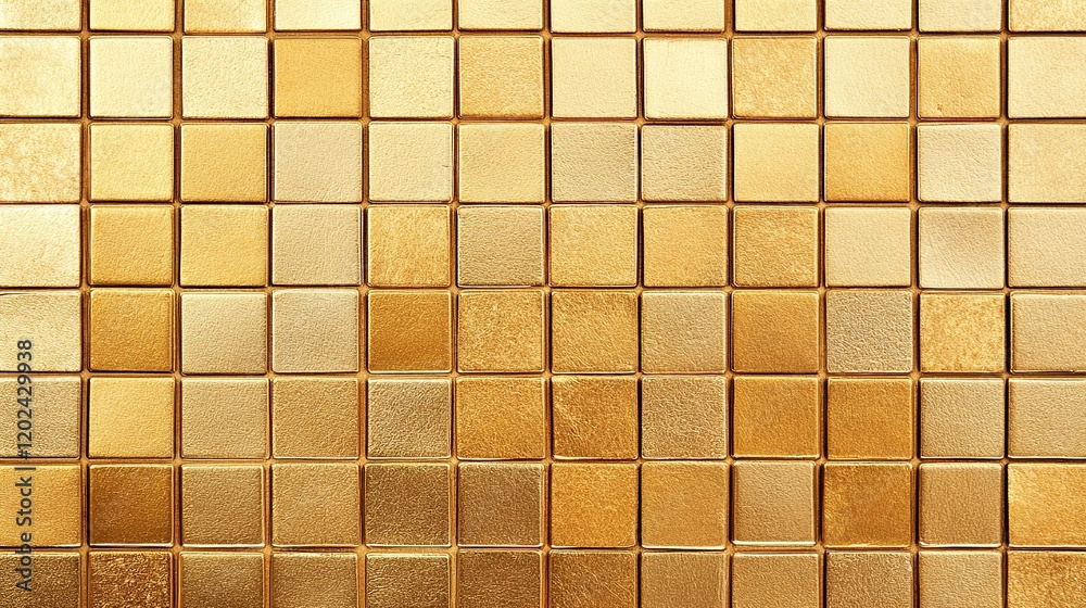 Fototapeta premium Background with the effect of shiny metallic gold. Golden background. Golden texture background of gold cubes.