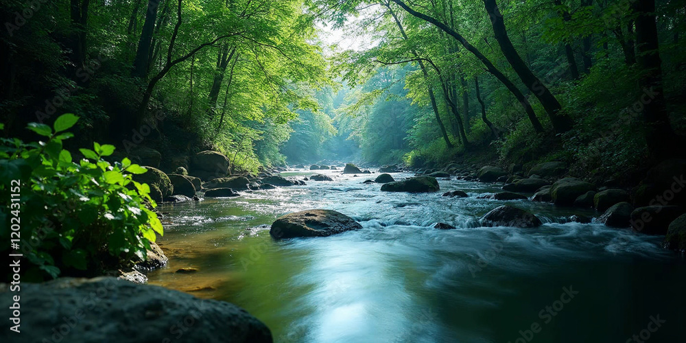 stream in the forest stream in the forest