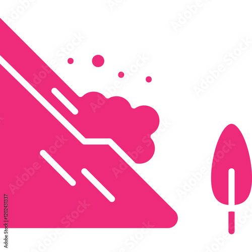 Snow Avalanche icon single vector illustration