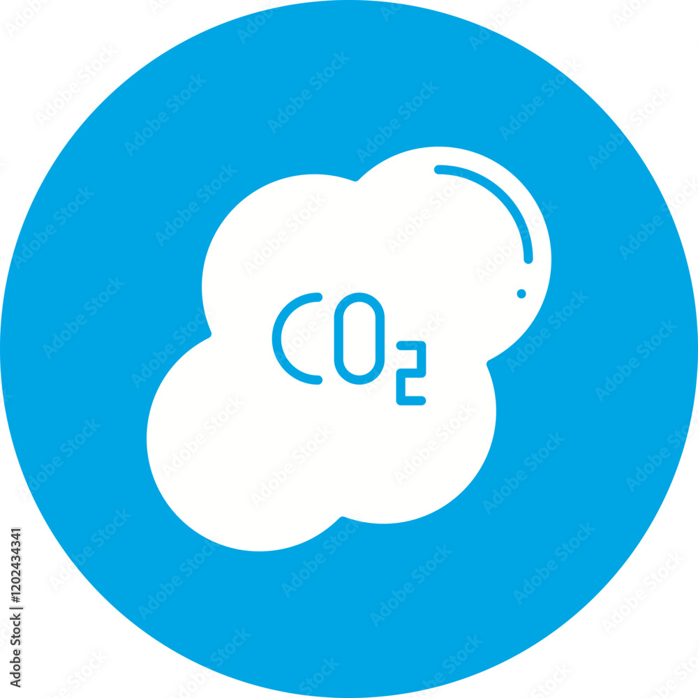 Carbon Dioxide Gas icon single vector illustration Carbon Dioxide Gas icon single vector illustration