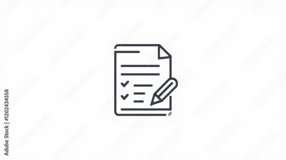 Exempt Tax Form Icon Thin Line Symbol Exempt Tax Form Icon Thin Line Symbol