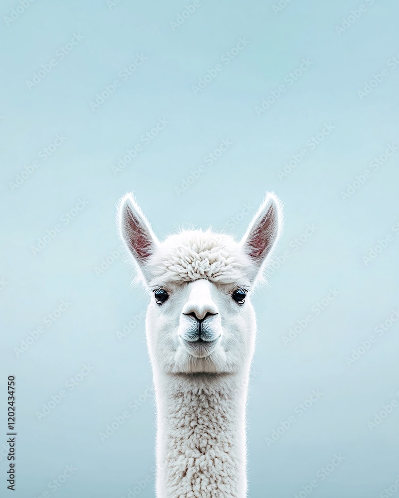Obraz premium White Alpaca Portrait