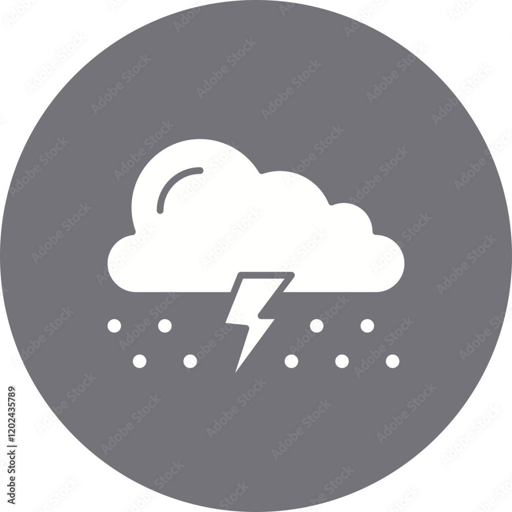 Hailstorm icon single vector illustration Hailstorm icon single vector illustration