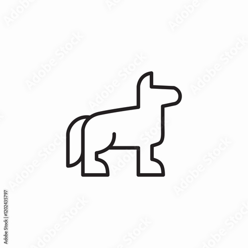 fuzzy tailed animal icon sign vector