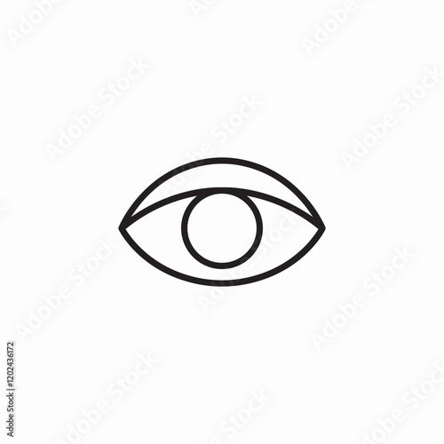 round eye icon sign vector