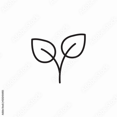 round leaves icon sign vector