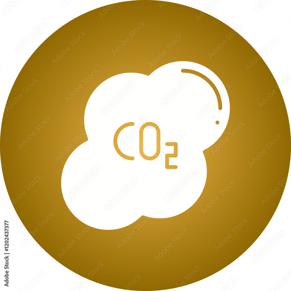 Carbon Dioxide Gas icon single vector illustration Carbon Dioxide Gas icon single vector illustration